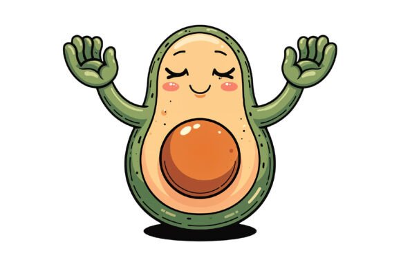 Download Yoga Avocado PNG Sublimation - Avocado png Collection