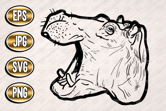 Download Hippo Illustration SVG - Hippo Collection