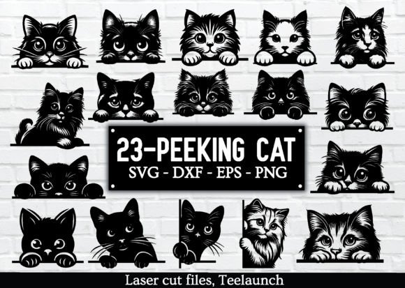 Download 23-PEEKING CAT SVG Bundle - Cat Collection