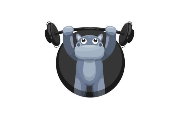 Download Cute Hippo Illustration Logo Design - Hippo Collection