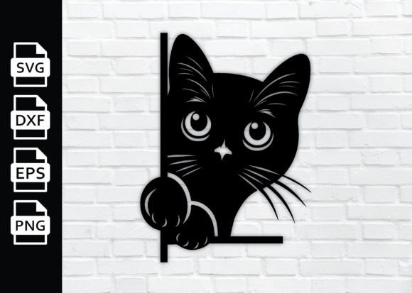 Download Peeking Cat SVG Cut Files DXF, PNG - Cat Collection