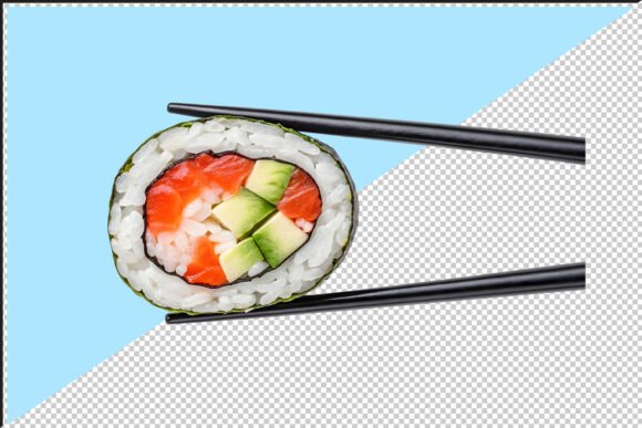 Download Sushi Roll with Salmon and Avocado PNG - Avocado png Collection