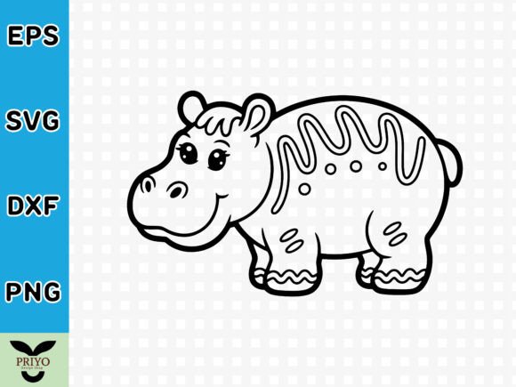 Download Gingerbread Hippo SVG - Hippo Collection