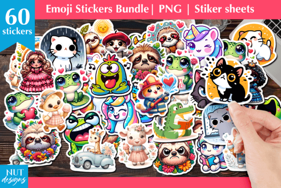 Download Emoji Sticker Bundle, Cat Sticker Frog - Cat Collection